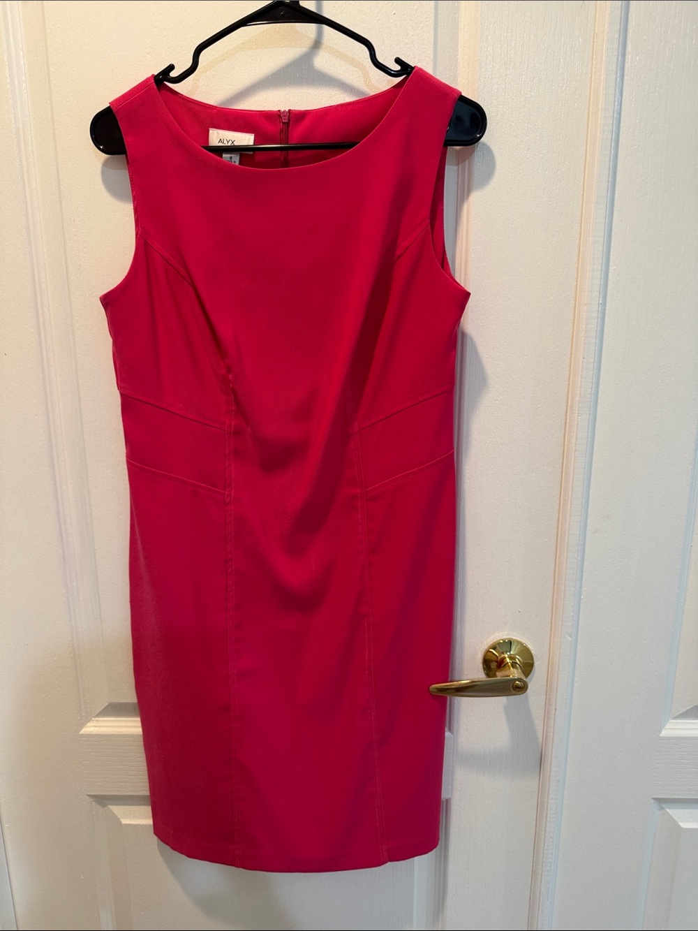 Alyx Sleeveless Sheath Dress in Fuchsia